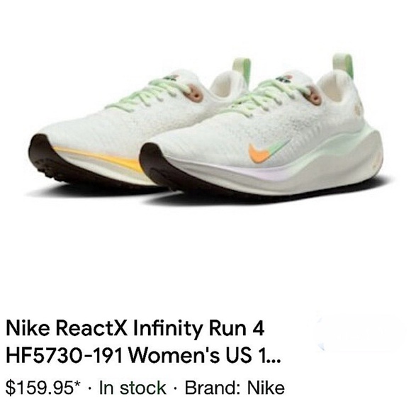 Nike React X Infinity Run 4 Sneakers Running Shoes White - Picture 17 of 17